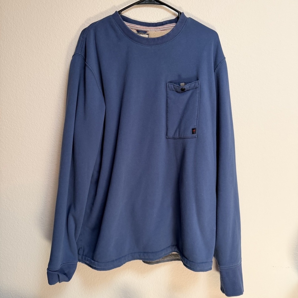 Relwen Superfleece Sweatshirt Mens XL Blue Sherpa Lined Crewneck Huckberry Gorp